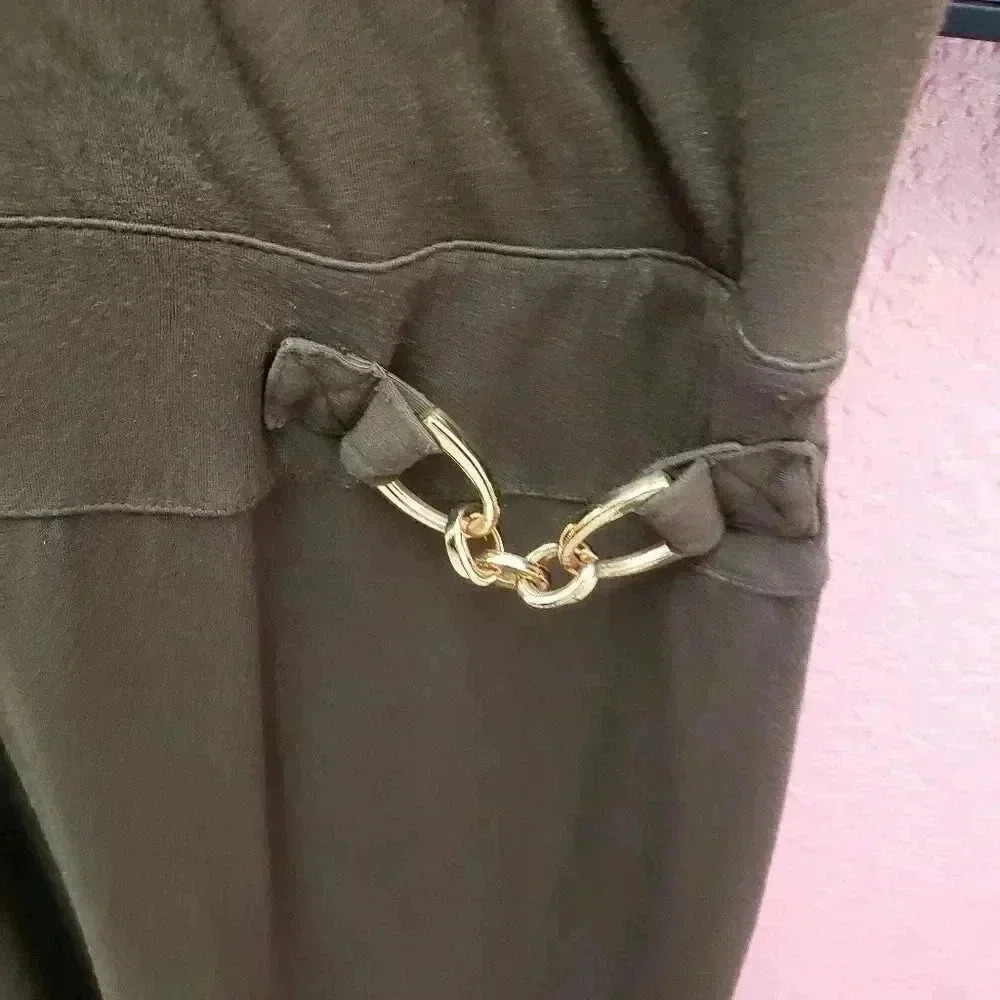 Cache Brown Drop Waist Buckle Detail Dress - Picture 6 of 6
